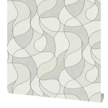 Обои флизелиновые Московская Обойная Фабрика Дюссо черно-белые 4262-1