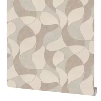 Обои флизелиновые Московская Обойная Фабрика Дюссо серо-бежевые 4262-2