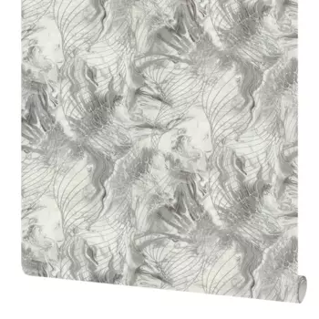 Обои флизелиновые Московская обойная фабрика Фэнтази черно-белые 1.06 м 4233-5