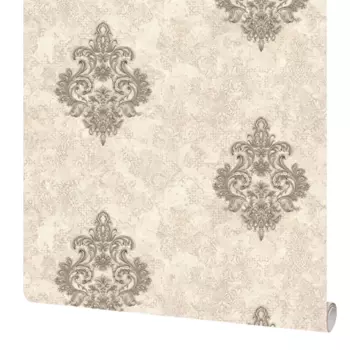 Обои флизелиновые Московская обойная фабрика Феличита бежевые 1.06 м 4229-4