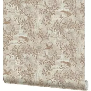 Обои флизелиновые Московская обойная фабрика Garden view бежевые 37273-3 1.06 м