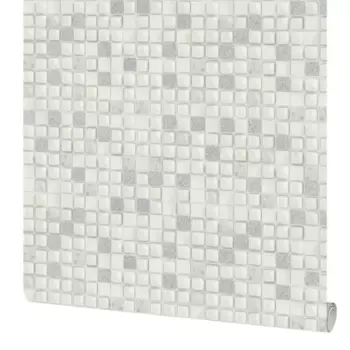 Обои флизелиновые Московская обойная фабрика Голди бело-серые 1.06 м