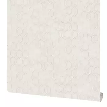 Обои флизелиновые Московская обойная фабрика Эликсир белые 1.06 м 4290-1