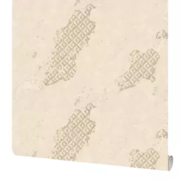 Обои флизелиновые Московская обойная фабрика Эллада бежево-золотистые 1.06 м 4227-2