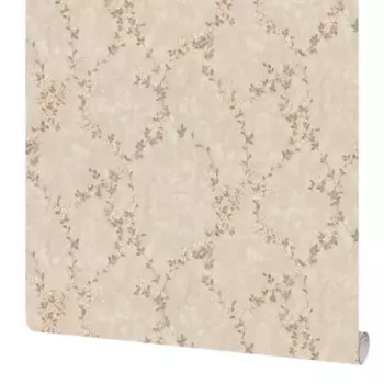 Обои флизелиновые Московская обойная фабрика Офелия бежево-золотистые 1.06 м 4264-2