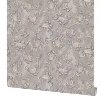 Обои флизелиновые Московская обойная фабрика Перри кофейные 1.06 м 4372-7