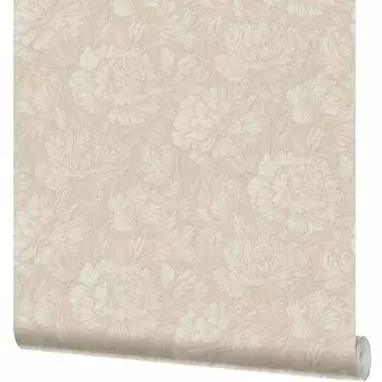 Обои флизелиновые Московская Обойная Фабрика Пионы ваниль 1.06 м 4011-2