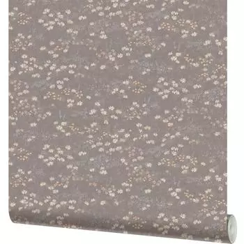 Обои флизелиновые Московская Обойная Фабрика Полянка коричневые 1.06 м 4119-9