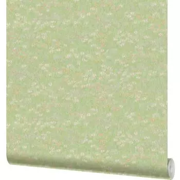 Обои флизелиновые Московская Обойная Фабрика Полянка зелёные 1.06 м 4119-7