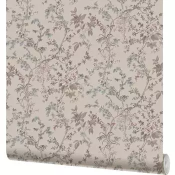 Обои флизелиновые Московская Обойная Фабрика Шинуазри бежевые 1.06 м 4128-8