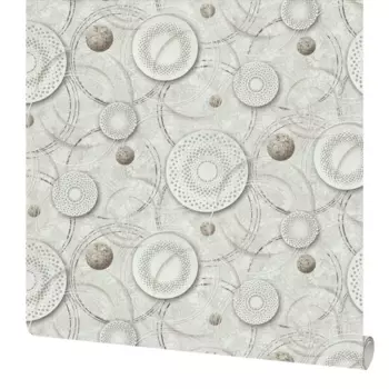 Обои флизелиновые Московская обойная фабрика Спейс-5 серо-золотые 1.06 м