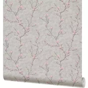 Обои флизелиновые Московская обойная фабрика Весна красные 4088-8 1.06 м