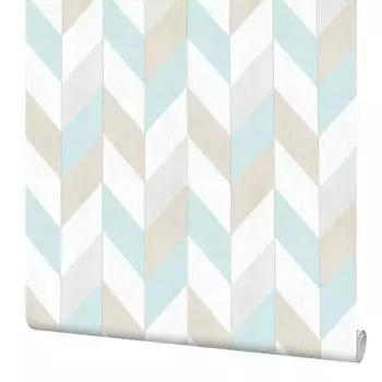 Обои флизелиновые Нордик бирюзово-серые 1.0 м 10404-05