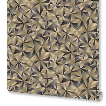 Обои флизелиновые Ornamy L Etoile чёрные 1.06 м 8015-22