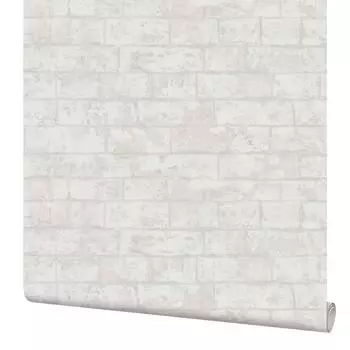 Обои флизелиновые Палитра Brick белые 1.06 м PL71412-11