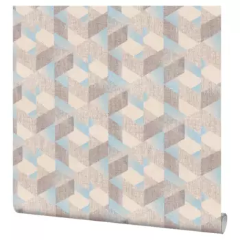 Обои флизелиновые Palitra Family Modulis бежево-голубые 1.06 м FM31132-26