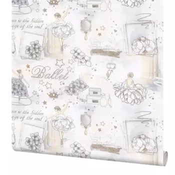 Обои флизелиновые Palitra Home Ballet бежевые 1.06 м 71905-41