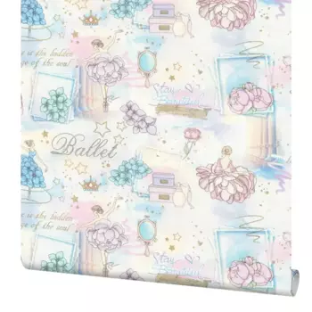 Обои флизелиновые Palitra Home Ballet голубые 1.06 м 71905-66