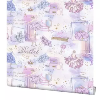 Обои флизелиновые Palitra Home Ballet розовые 1.06 м 71905-65