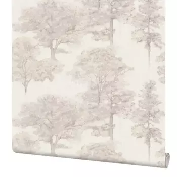 Обои флизелиновые Palitra Home Taina Lesa бежевые 1.06 м HC72463-21