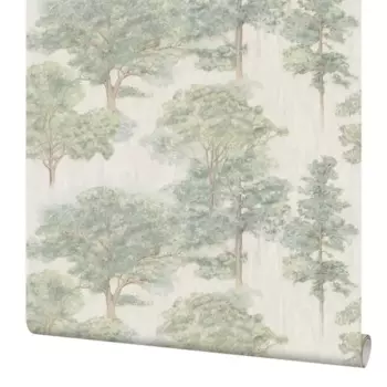 Обои флизелиновые Palitra Home Taina Lesa зеленые 1.06 м HC72463-27