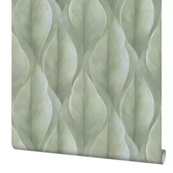 Обои флизелиновые Palitra Planet Olivia зеленые 1.06 м PP72195-71