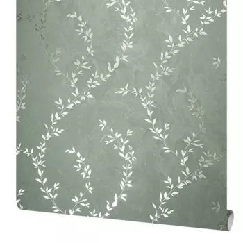 Обои флизелиновые Victoria Stenova Afelia зеленые 1.06 м VS588883