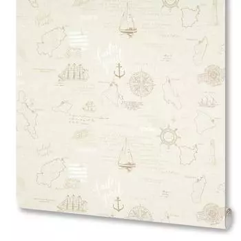 Обои флизелиновые Victoria Stenova Michelle бежевые 1.06 м 889612