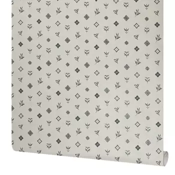 Обои флизелиновые Victoria Stenova Monogramm коричневые 1.06 м VS589258