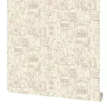 Обои флизелиновые VOG Collection Ольвера бежевые 1.06 м 90106-12