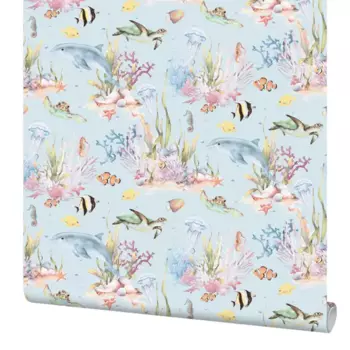 Обои флизелиновые Wall Up Dream Океан голубые 1.06 м 654226