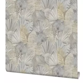 Обои флизелиновые Wall up Holiday серо-бежевые 1.06 м 647556