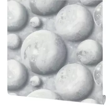 Обои флизелиновые Walldecor Exclusive Космо серые 1.06 м 35079-14