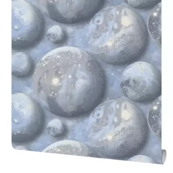 Обои флизелиновые Walldecor Exclusive Космо синие 1.06 м 35079-64