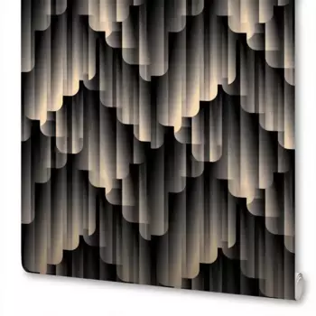 Обои флизелиновые Wallsecret Cascade черные 8820-19