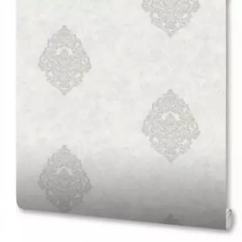 Обои флизелиновые Wallsecret Monarch белые 1.06 м 8770-20
