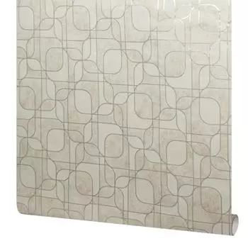 Обои Kvadro «Геометрия» 140505, 1.06x10 м, виниловые на флизелиновой основе, цвет серый