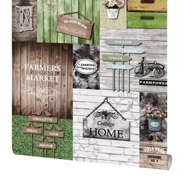 Обои виниловые Аспект Микс зелёные 0.53 м 10089-74