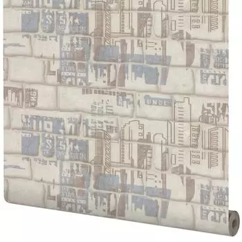 Обои виниловые Аспект Ру Бруклин серые 1.06 м 70311-22