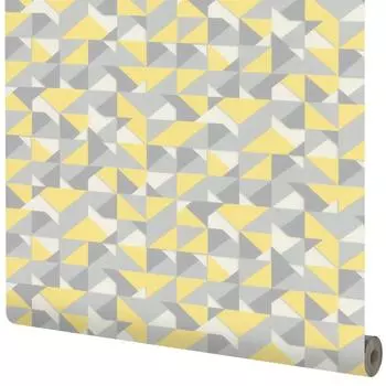 Обои виниловые Аспект Ру Оригами желтые 1.06 м 70309-34