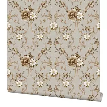 Обои виниловые Elysium Флористика бежевые 0.53 м 28403