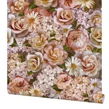 Обои виниловые Elysium Камея розовые 0.53 м 904406