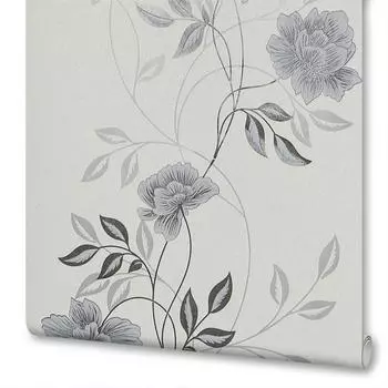 Обои виниловые Home Color Jardin серые 0.53 м 136-14