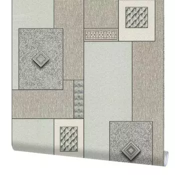 Обои виниловые Плитка зелёные 0.53 м 0209-2