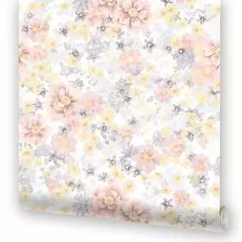 Обои виниловые Прима 0.53х10 м цвет бежевый Эл 25100