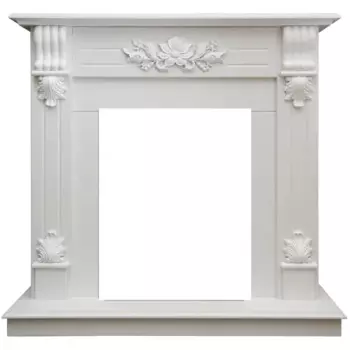 Обрамление Ottawa Std/Eug для электрического очага цвет белый с золотом