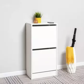 Обувница 47.5x90.3x27.7 см 2 секции ЛДСП цвет белый