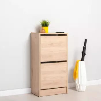 Обувница 47.5x90.3x27.7 см 2 секции ЛДСП цвет гикори джексон