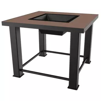 Очаг уличный FireTable 80x80x80 см сталь черный