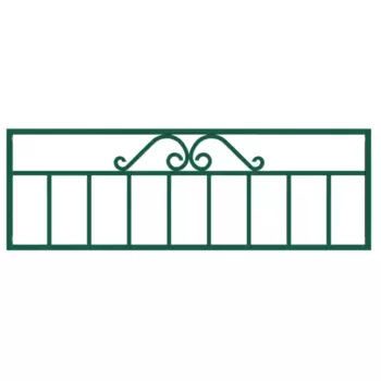 Ограждение Металлпроект МП-2 120x40 см цвет зеленый